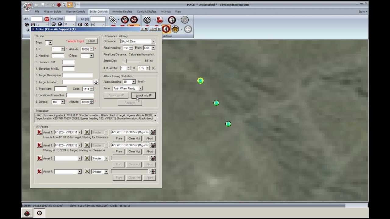 MACE Advanced 9-Line - Strafing and Flares