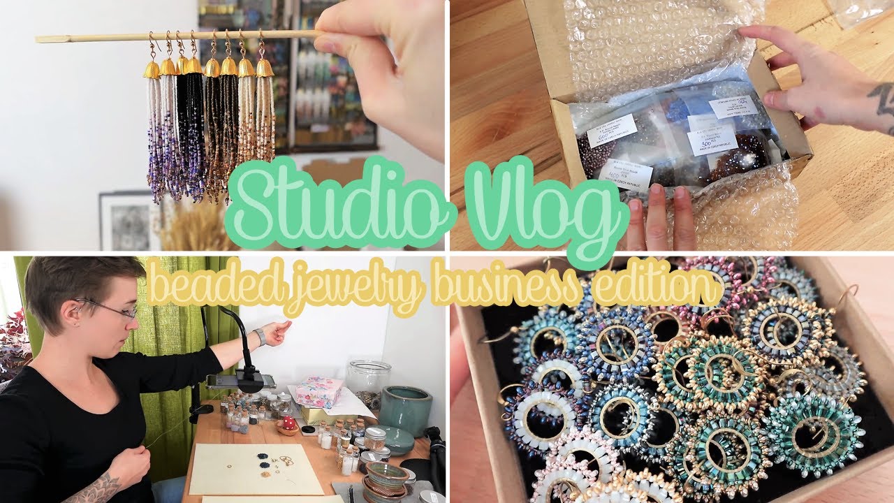 Studio Vlog #1 | bead haul, new earrings, January shop update, Reels