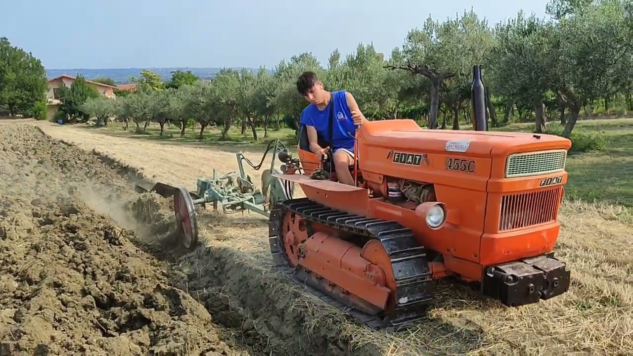 Aratura 2025, Trattore Fiat 455, aratro 0 Nardi 