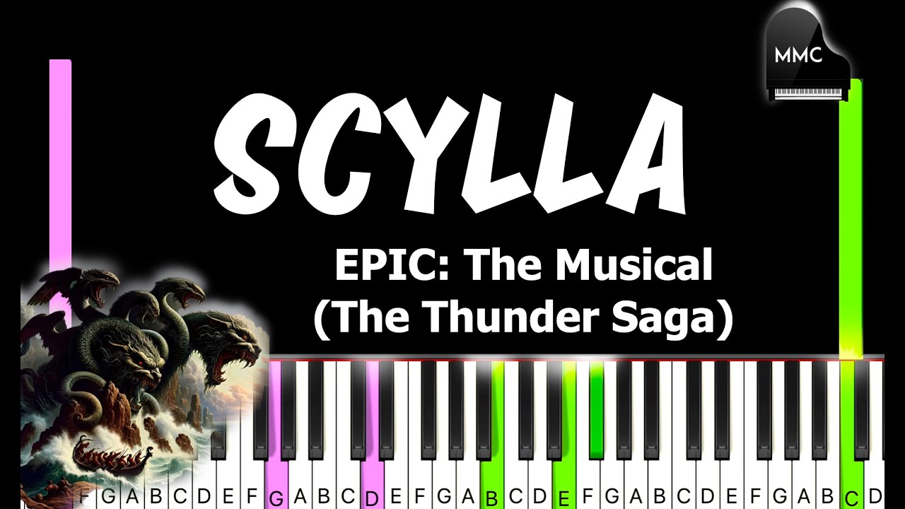 Scylla - EPIC THE MUSICAL by Jorge Rivera-Herrans   synthesia piano tutorial + sheet music