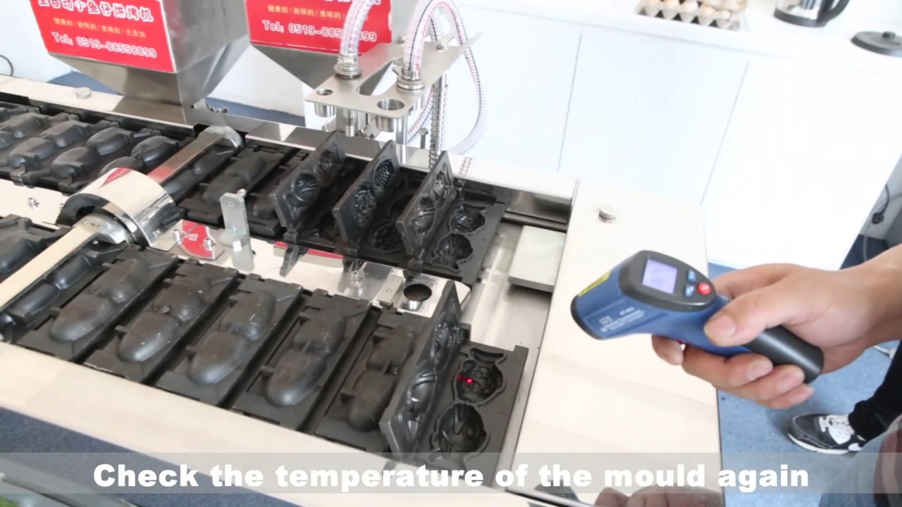 delimajoo/taiyaki cake machine operation video