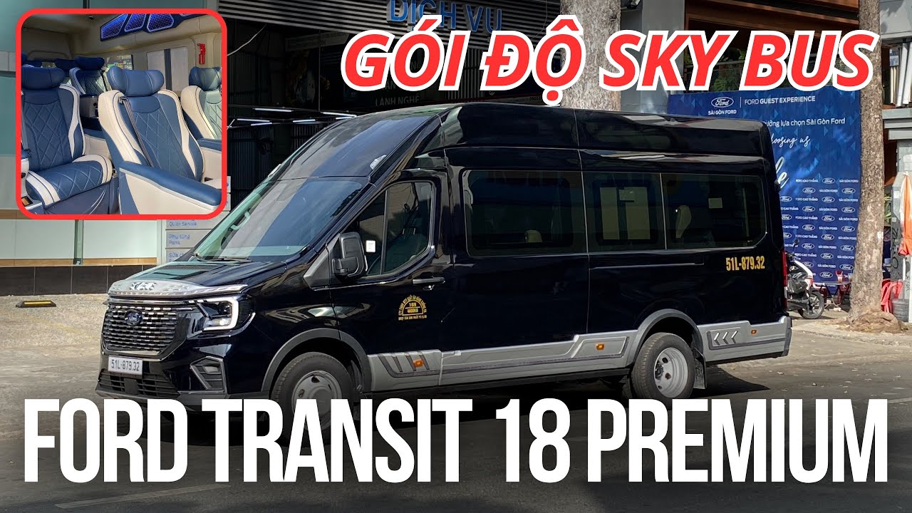 Choáng ngợp gói độ Limousine SKY BUS trên Ford Transit 18 chỗ | Tuấn Mê Xe Ford 08.3333.4585