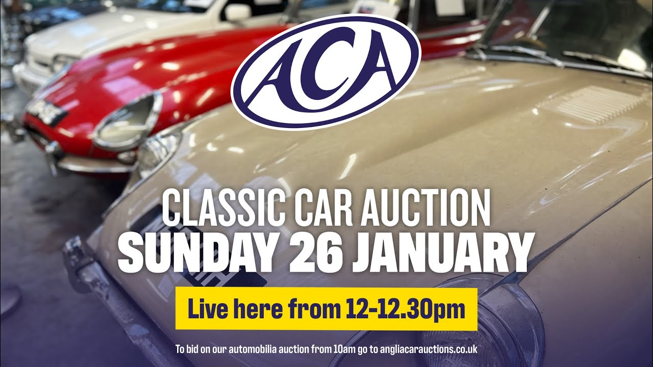 LIVE CLASSIC CAR AUCTION! Anglia Car Auctions January 2025 sale - Day Two