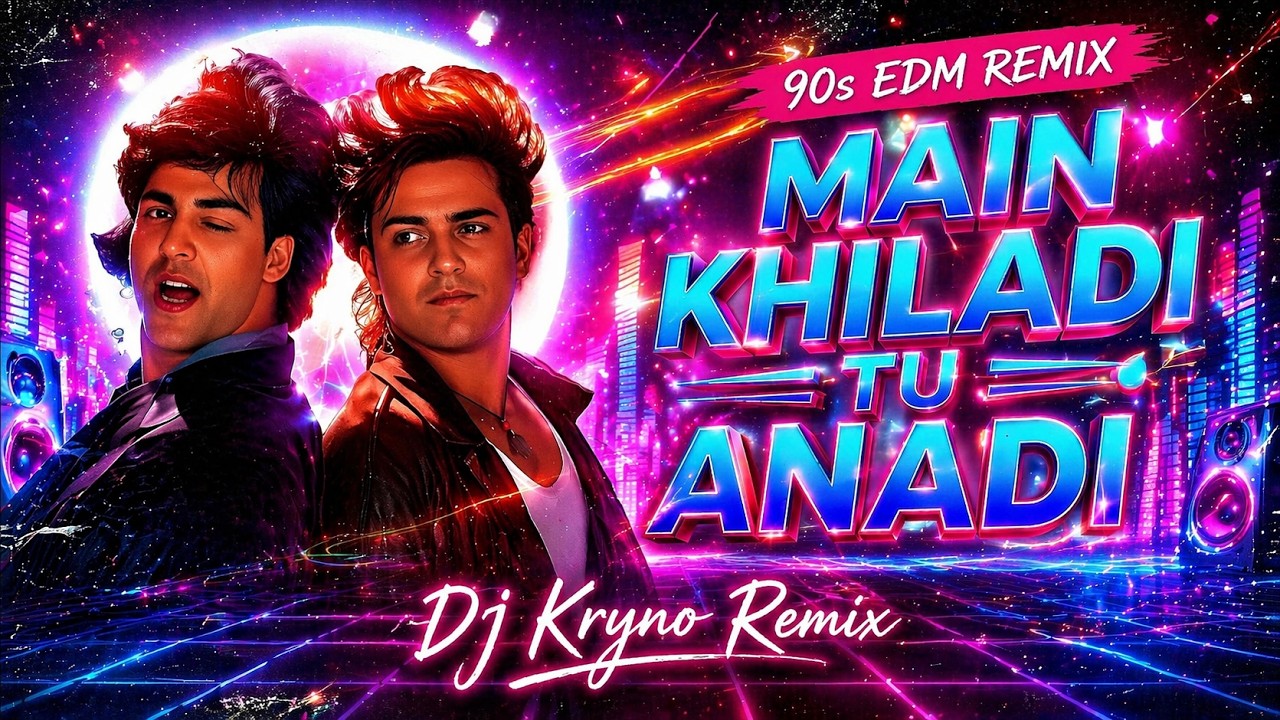 Main Khiladi Tu Anadi (EDM Remix) | 90s Bollywood Party Remix | DJ Kryno