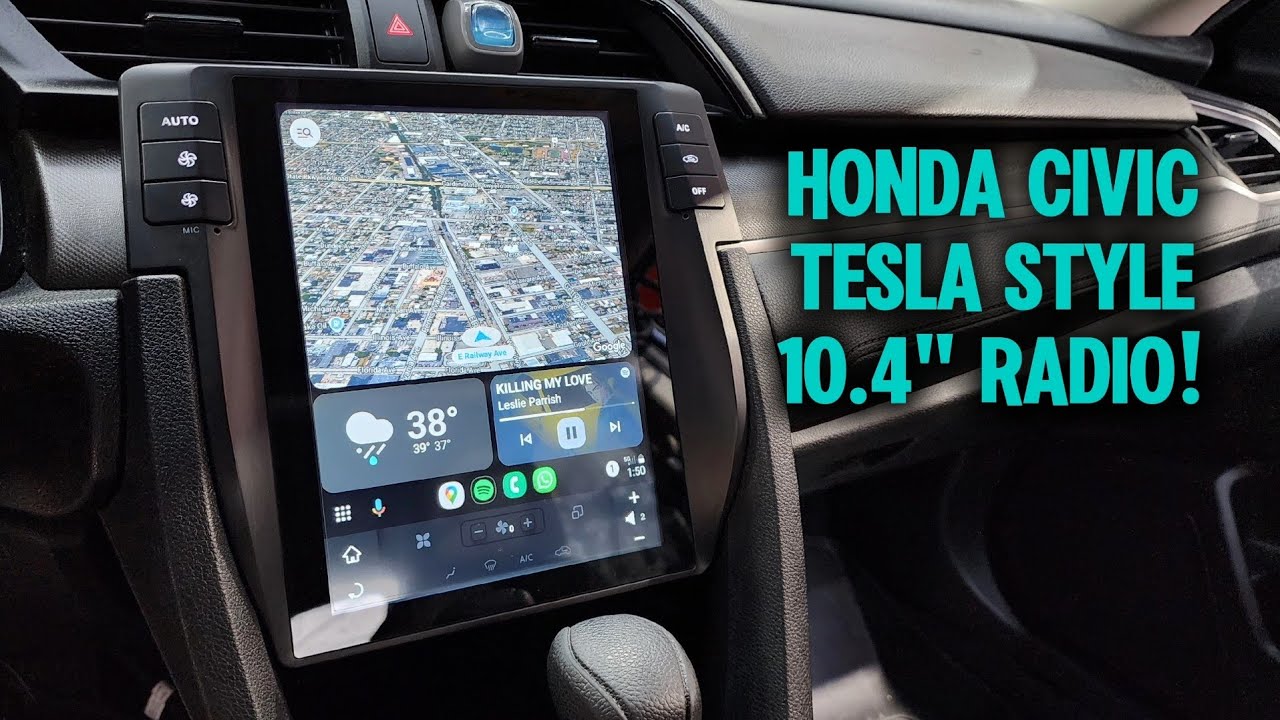 Обновите свой Honda Civic с помощью этой магнитолы в стиле Tesla!