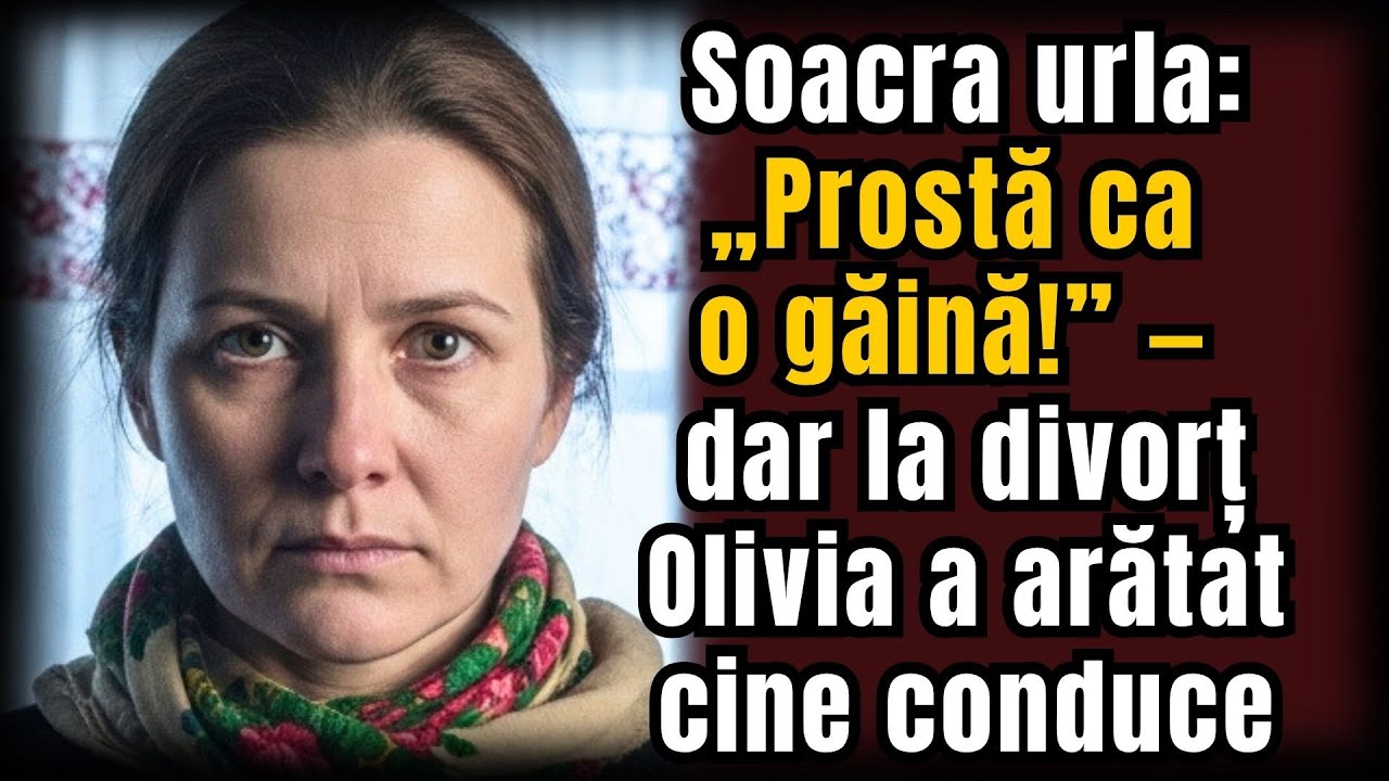 Soacra urla: „Prostă ca o găină!” — dar la divorț Olivia a arătat cine conduce