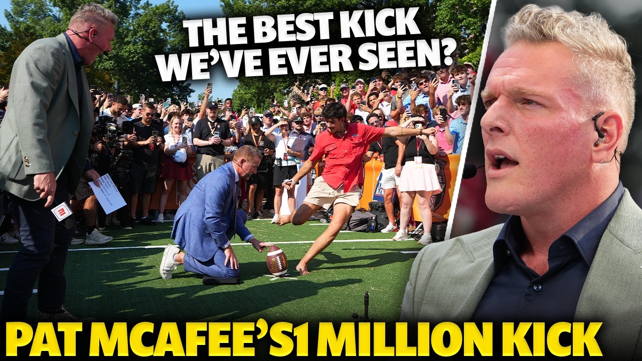 This May Be The Best Kick Yet... | Pat McAfee's $1,000,000 Kicking Is Easy Contest