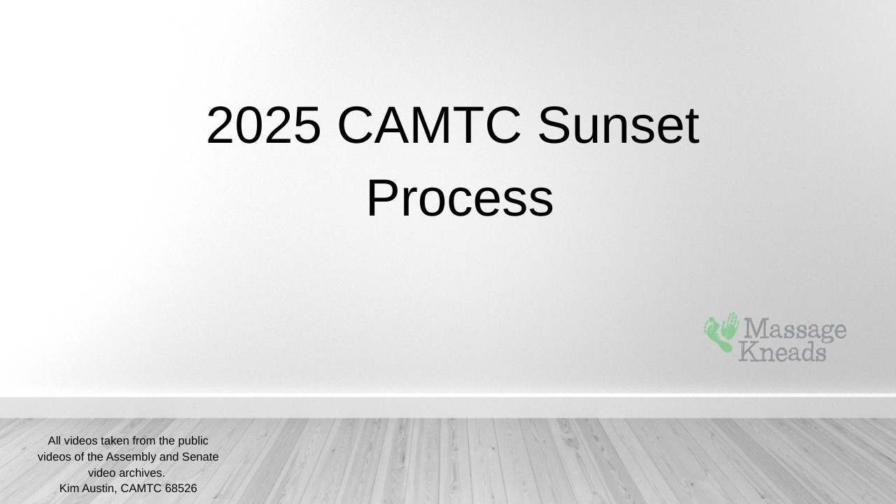 California Massage Therapy Council Sunset 2025