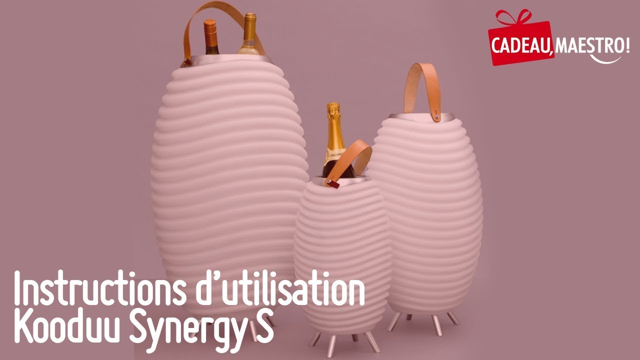 Mode d'emploi Kooduu Syngergy S - Lampadaire seau à glaçe bluetooth - CadoMaestro