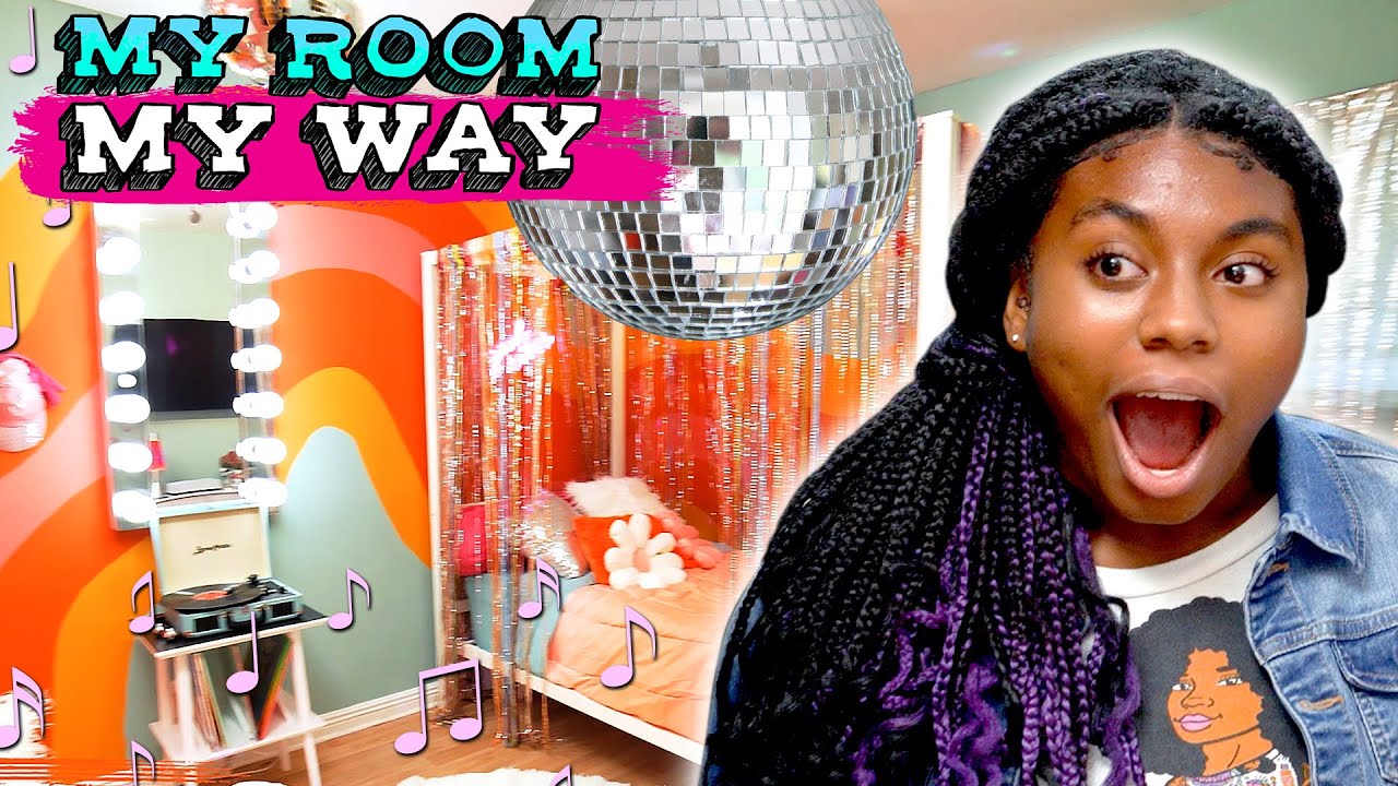 Sisters Get a Funky New Disco Dance Room! | Kids Room Makeover | MY ROOM MY WAY