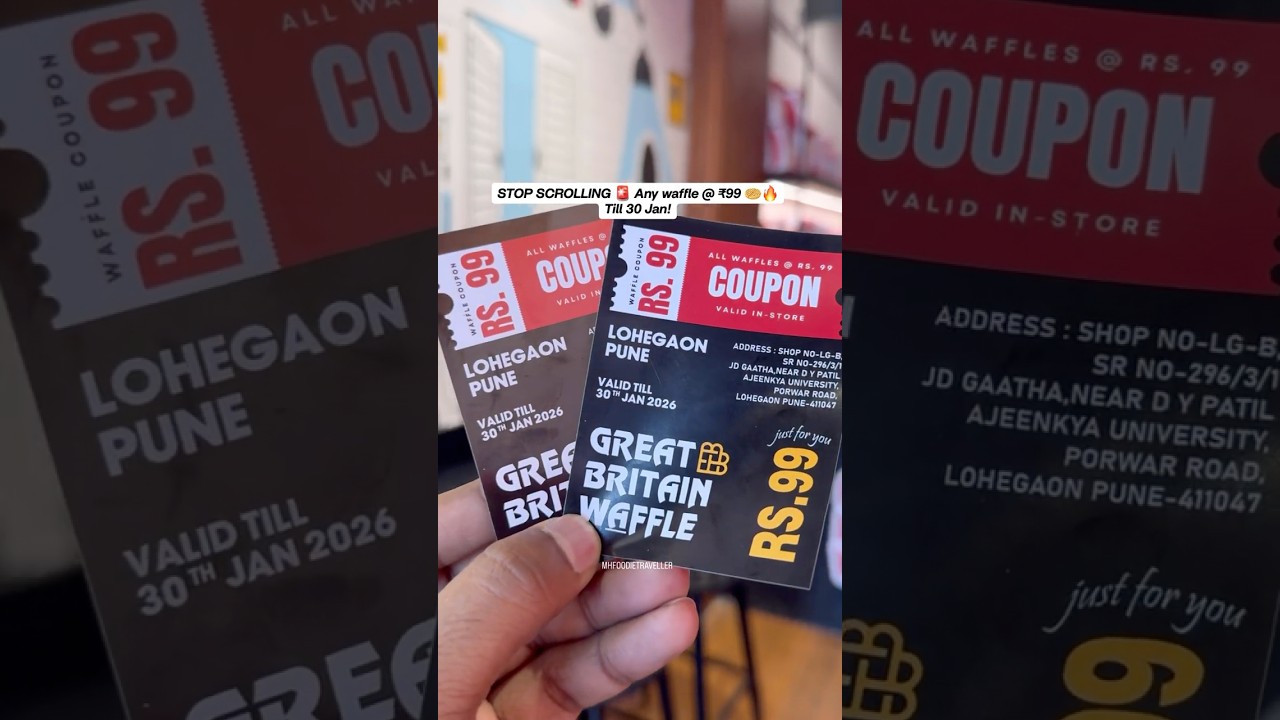 Any Waffles at 99₹ Only ❤️