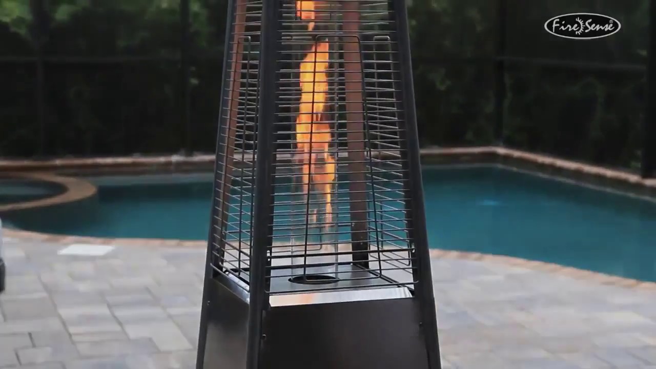 Fire Sense: Portable Stainless Steel Propane Patio Heater with Flame