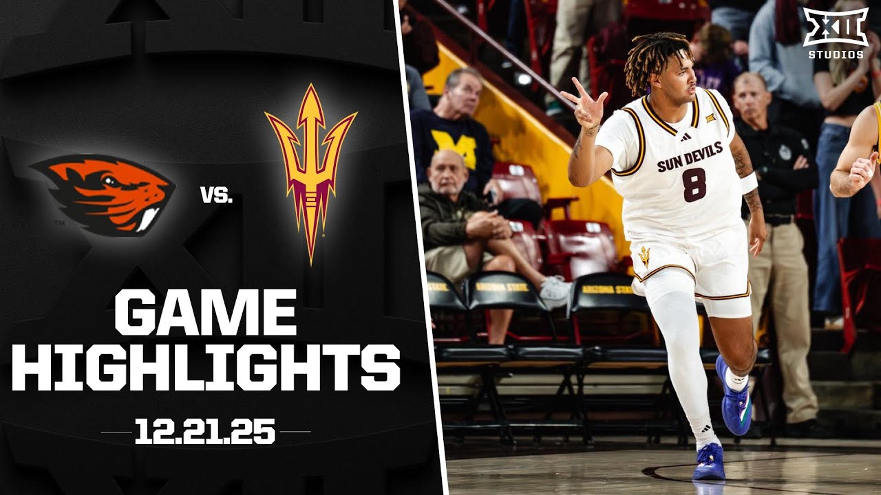 Oregon State vs. Arizona State Game Highlights | 2025-26 Big 12 Men&rsquo;s Basketball
