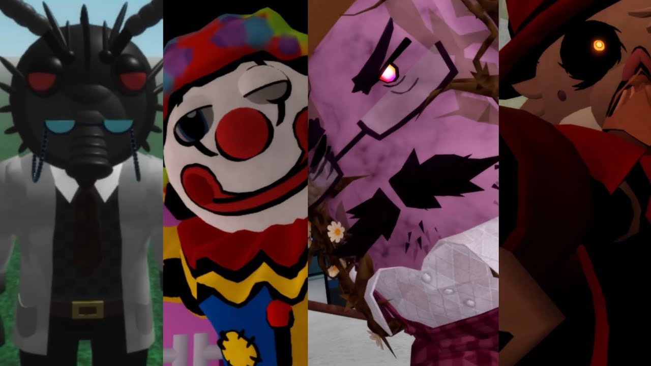 Piggy: New Fydor Survivor skin, Clowny (Classic), Mr P (Farmer), And Tomlinson