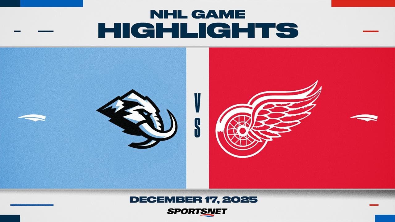 NHL Highlights | Mammoth vs. Red Wings - December 17, 2025