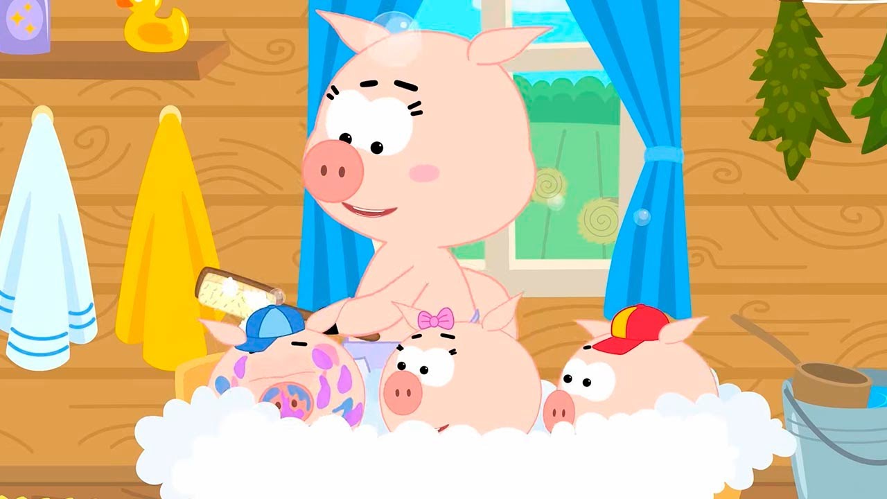 ХРЮ-ХРЮ 🐽 МАМА МЫЛА 🐽 Развивающие песенки Котэ для малышей