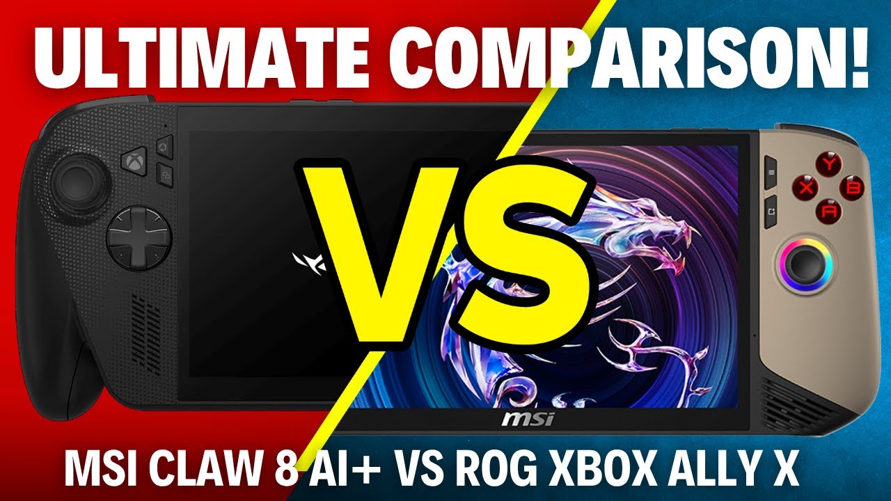 ROG Xbox Ally X vs. MSI CLAW 8 AI+ | THE ULTIMATE COMPARISON VIDEO