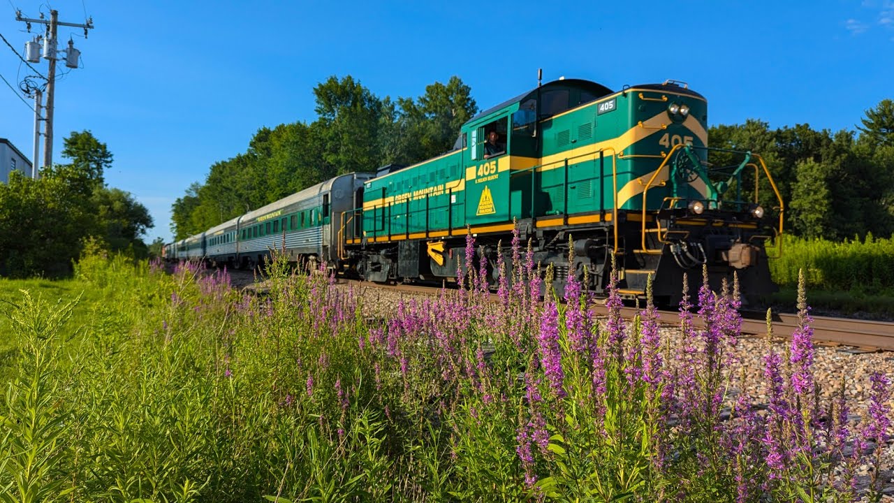 GMRC 405 leading the Champlain Valley Dinner Train. Chasing from Burlington to Vergennes and back