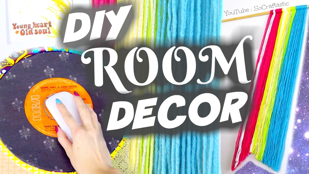 DIY VINTAGE ROOM DECOR IDEAS - Wall Art & Mouse Pad | SoCraftastic