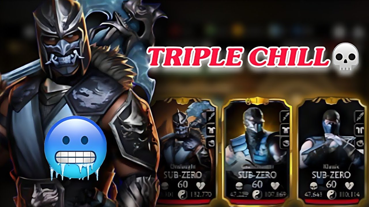 Triple Sub-Zero Gameplay in Elder Krypt 💀 INSANE Damage!Mortal Kombat Mobile