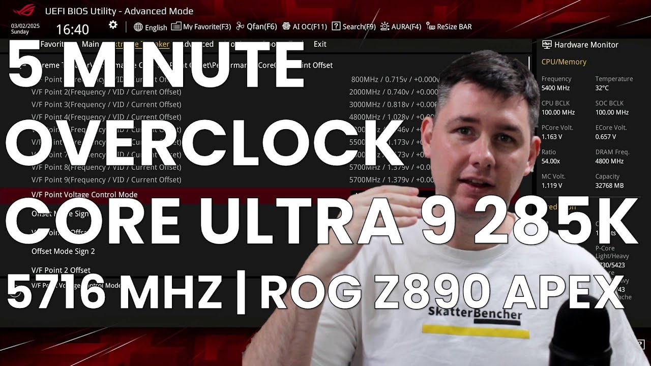 5 Minute Overclock: Core Ultra 9 285K to 5716 MHz