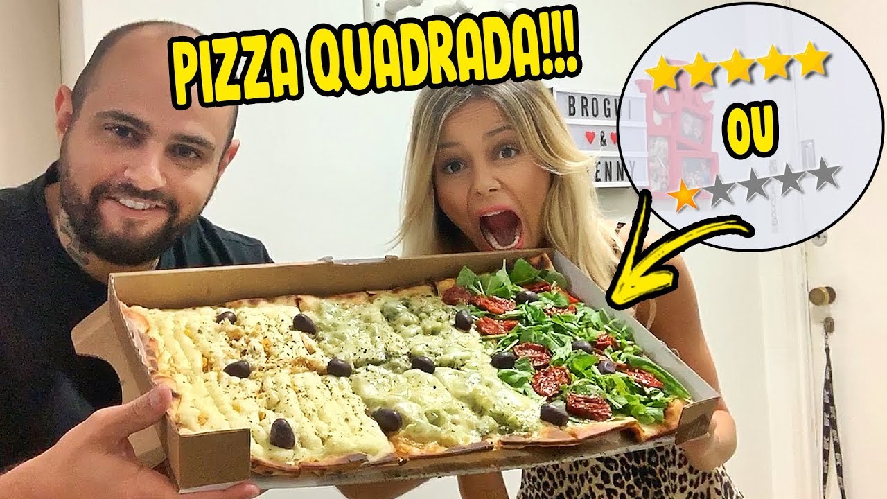 PEDIMOS UMA PIZZA QUADRADA DE 12 FATIAS E 3 SABORES