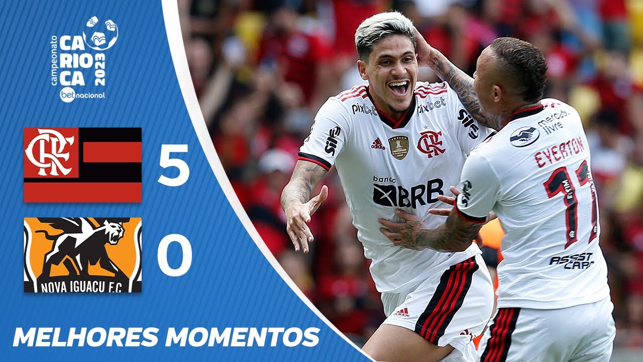 FLAMENGO 5 x 0 NOVA IGUAÇU - MELHORES MOMENTOS - CARIOCA BETNACIONAL 2023