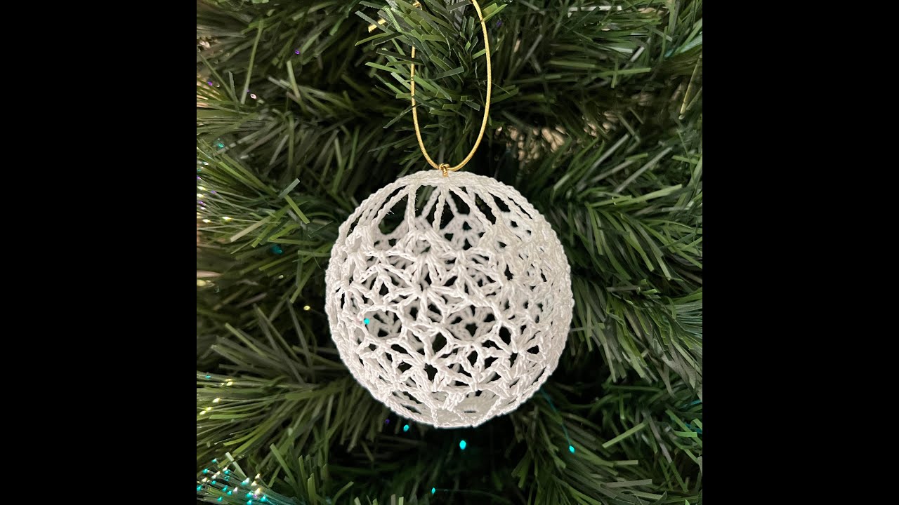 Esfera de ganchillo para árbol de Navidad - #10