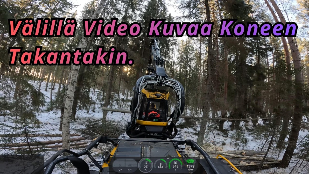 Aika Järeää Harvennushakkuuta. Kuvattu Koneen Takaosasta. VR31 Ponsse Scorpion K AC New H7 -25