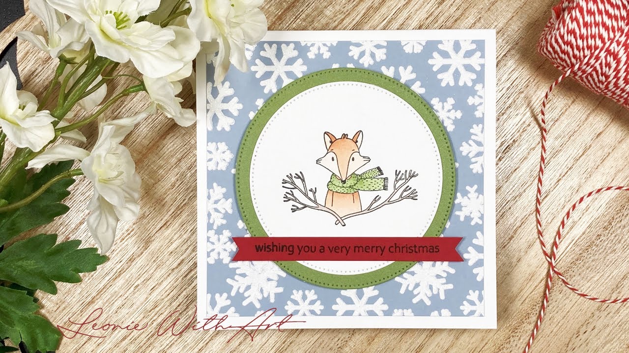 Nellie Snellen | Christmas Card with Texture Paste Stencil