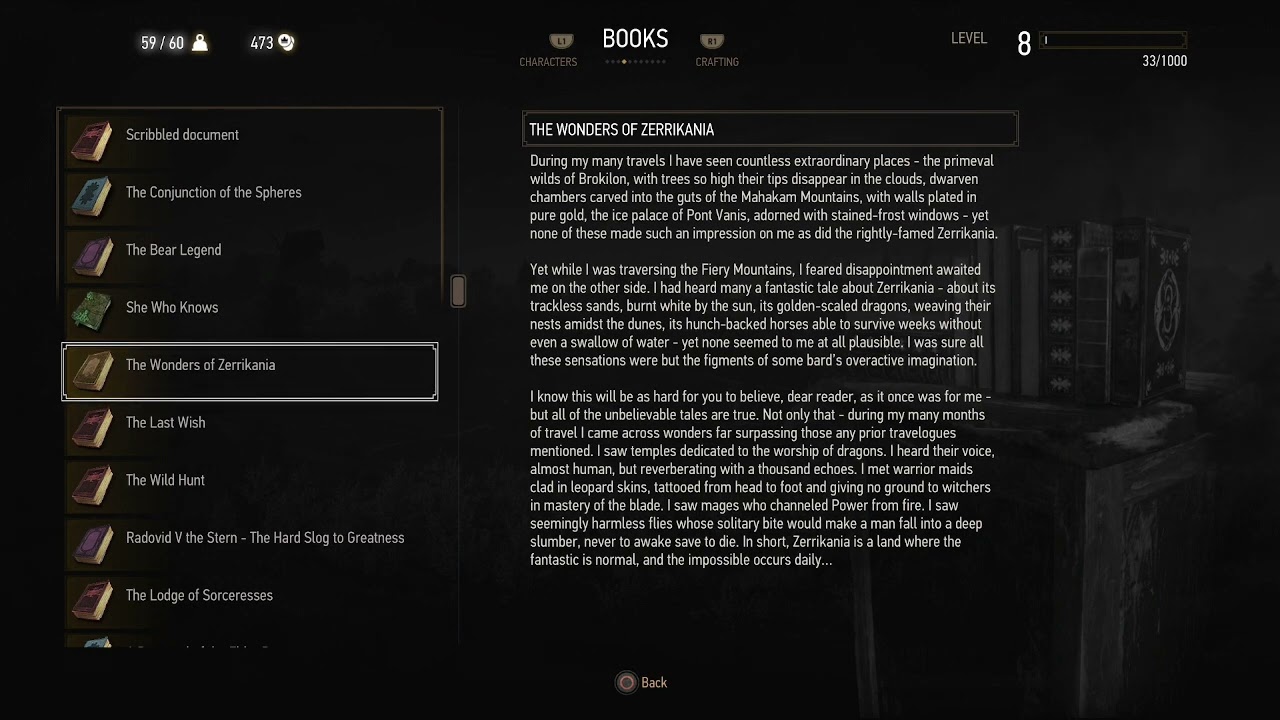 BOOKS: The Wonders of Zerrikania (Witcher 3 In-Game Lore Read Aloud)
