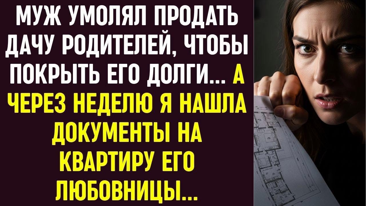 Муж умолял продать дачу родителей ради долгов… Через неделю я нашла документы на квартиру любовницы.
