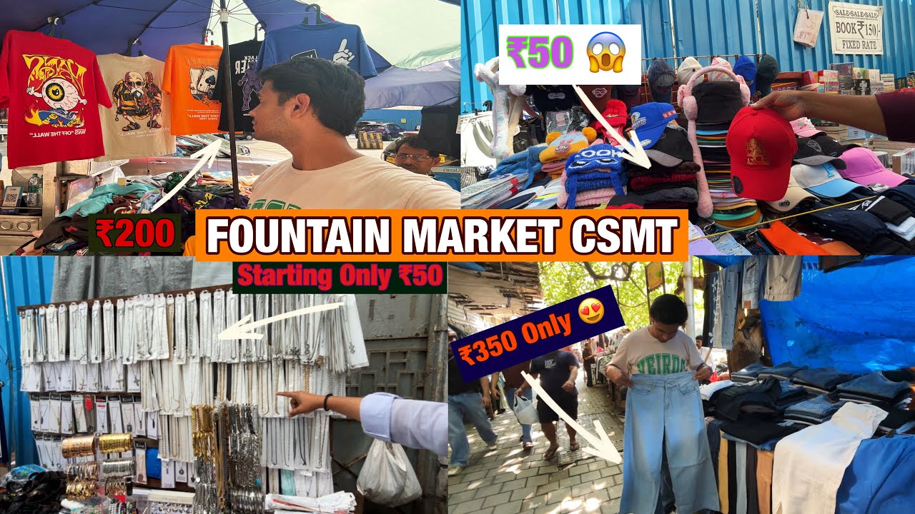 Cheapest street shopping place in mumbai |Fountain  Market || Branded Jeans Starting just ₹350 😱 