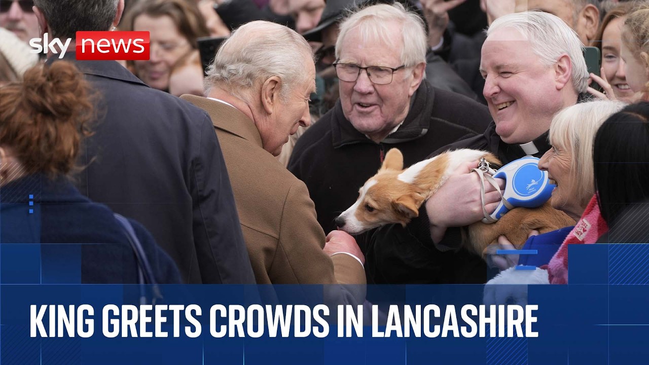 Heckler gets booed after shouting at King in Lancashire