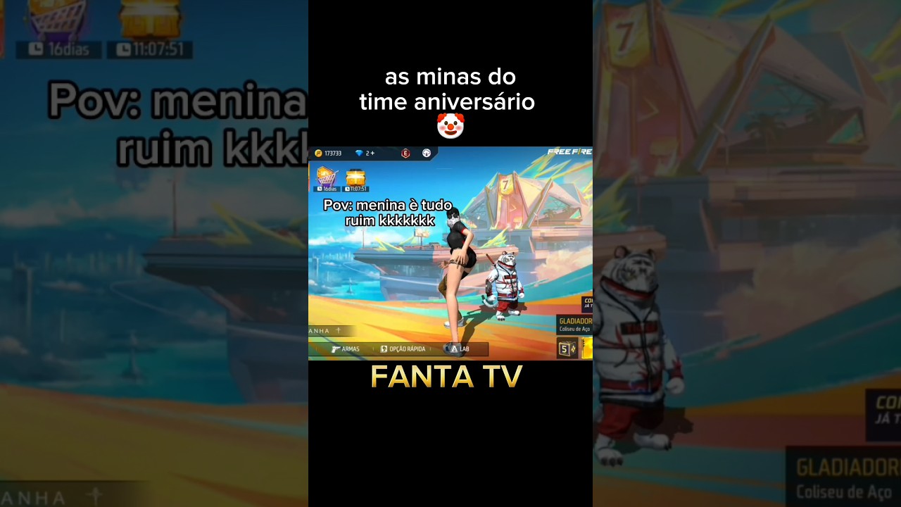 AS MENINAS JOGANDO FREE FIRE 🤡