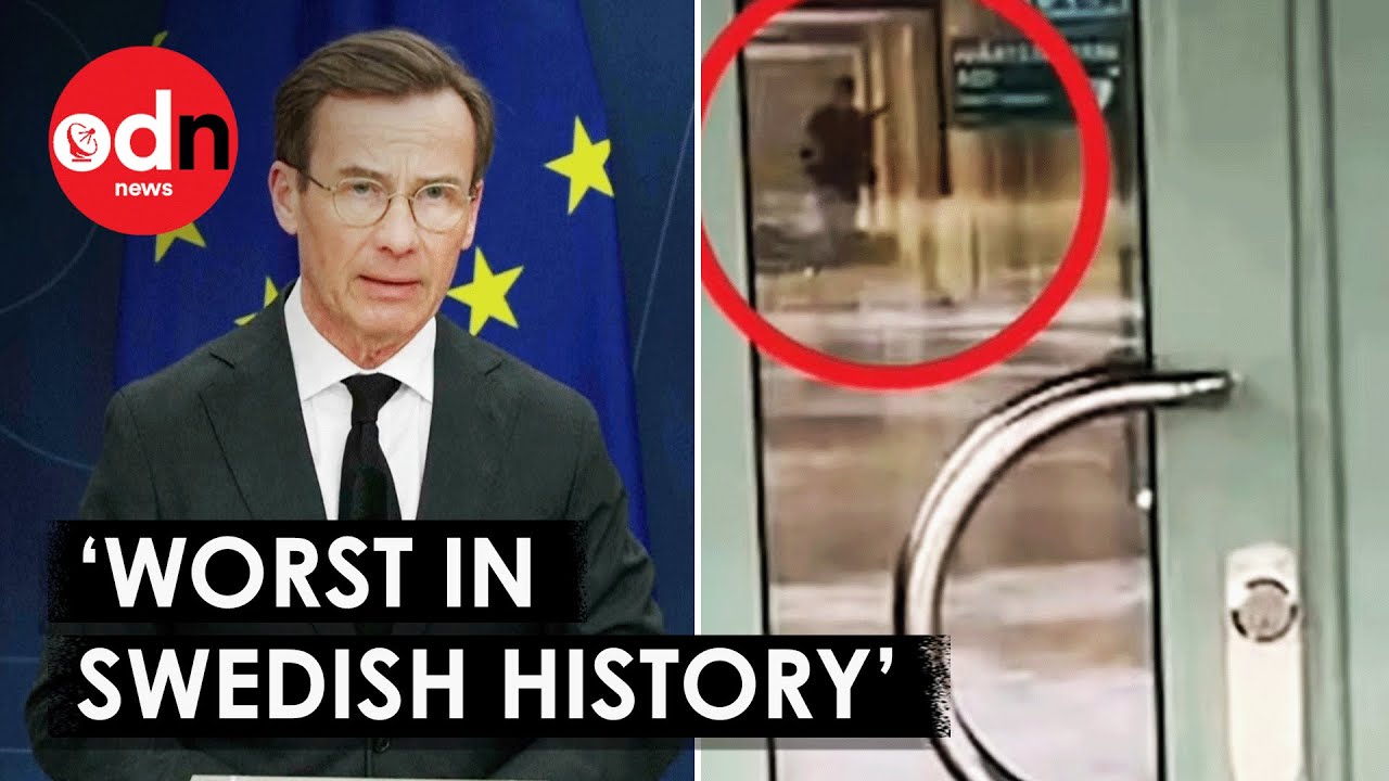Chilling Footage Shows Alleged Shooter Inside Swedish Adult Education Centre
