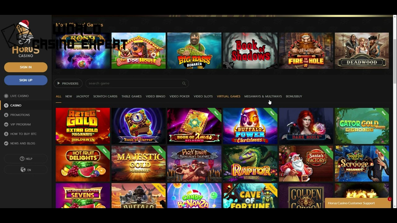VIDEOREVIEW HORUS CASINO - BONUS, SLOTS