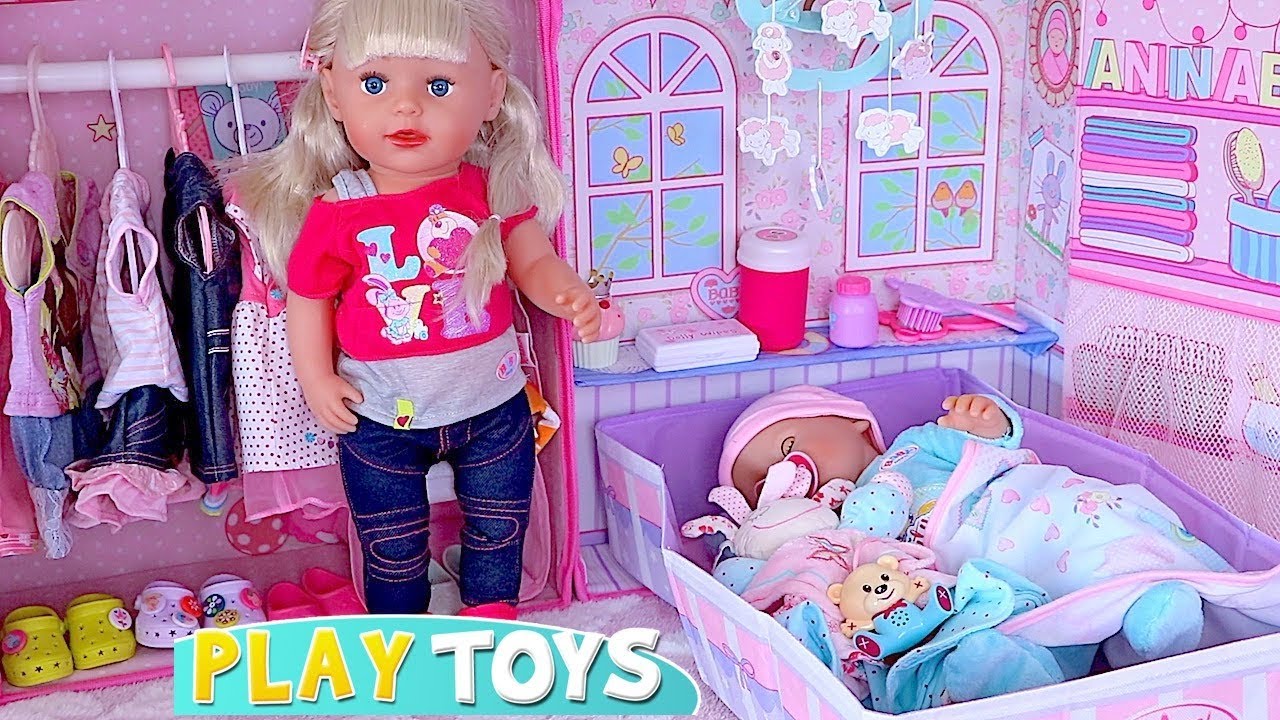 Big Sister Baby Born Doll Feeding and Dressing Twin Dolls!  Play Toys