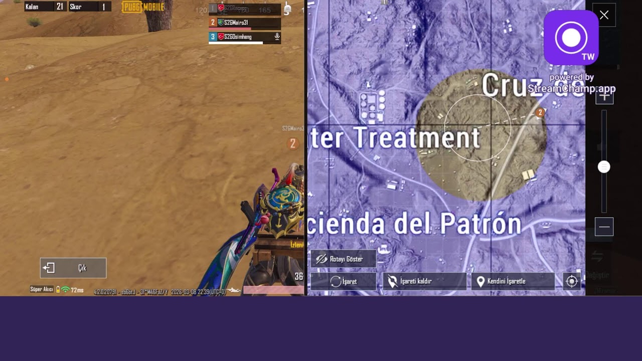Turnuva Team speak Pubg Mobile hard Gün 2 / maç 1