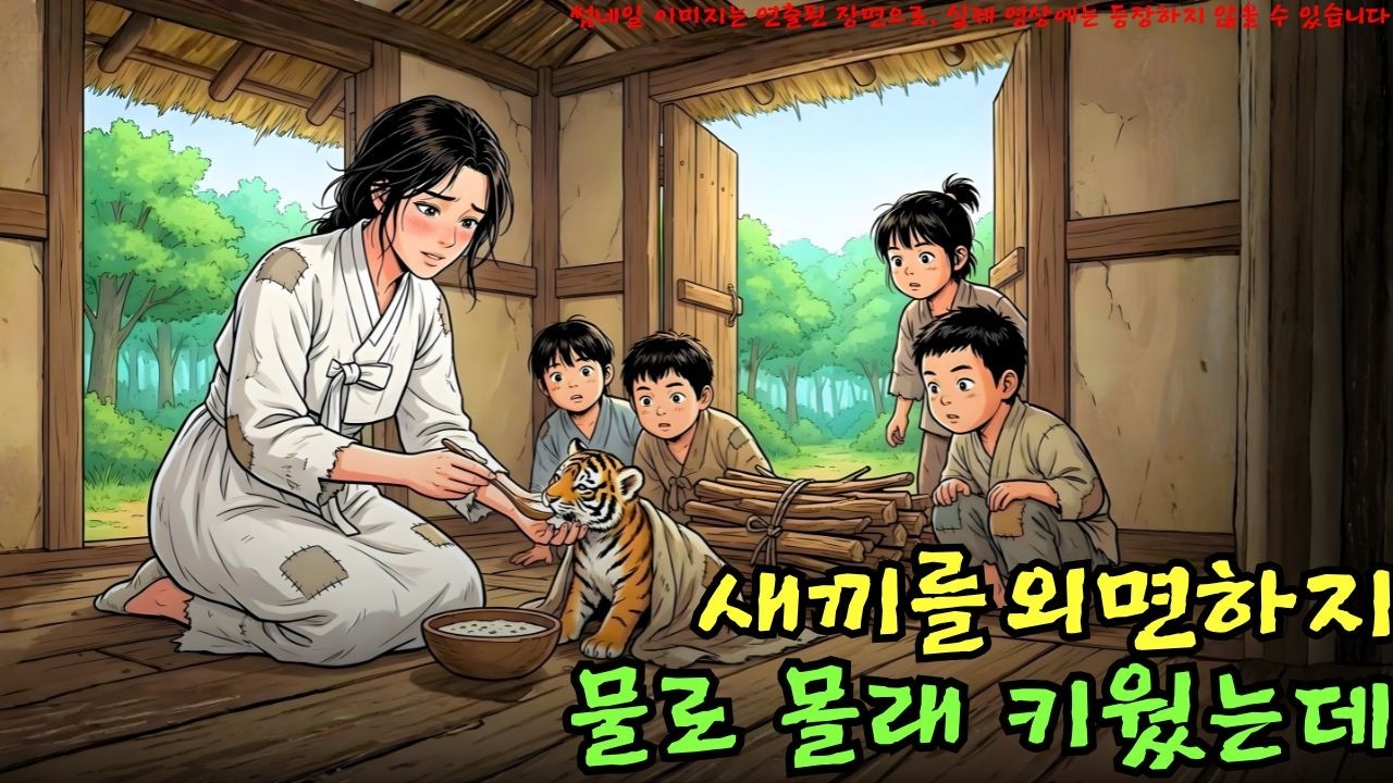 👉가난한 어머니, 장작을 주워 10식구를 먹여 살리면서도 굶주린 호랑이 새끼를 외면하지 못했다 – 묽은 죽과 따뜻한 물로 몰래 키웠는데…| 야담 |옛날이야기 |민담 |전설 | 설화