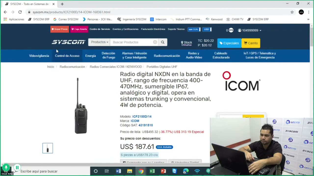 Programación del Radio ICF2100D