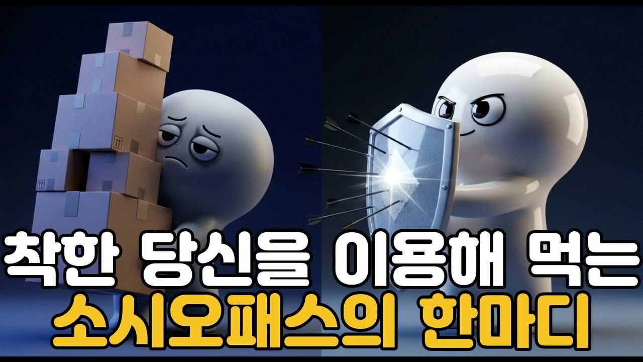착한 당신을 이용해 먹는소시오패스의 한마디