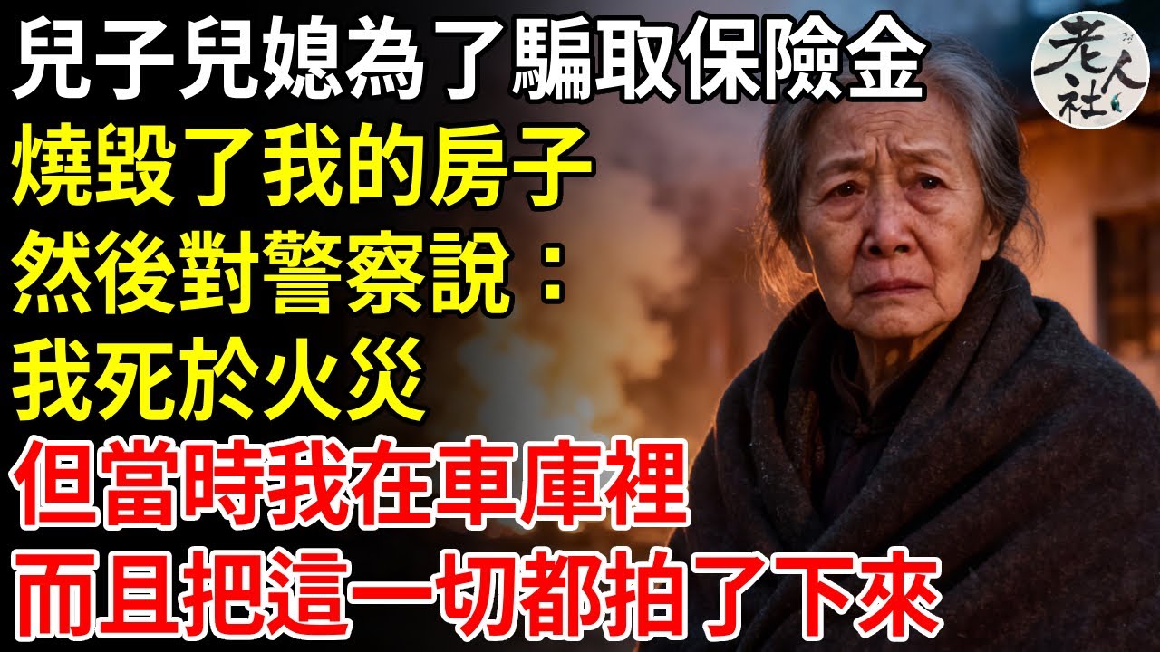 兒子儿媳為了騙取保險金，燒毀了我的房子，然後對警察說：我死於火災，但當時我在車庫裡，而且把這一切都拍了下來#退休金#不肖子孫#老年生活#老人社