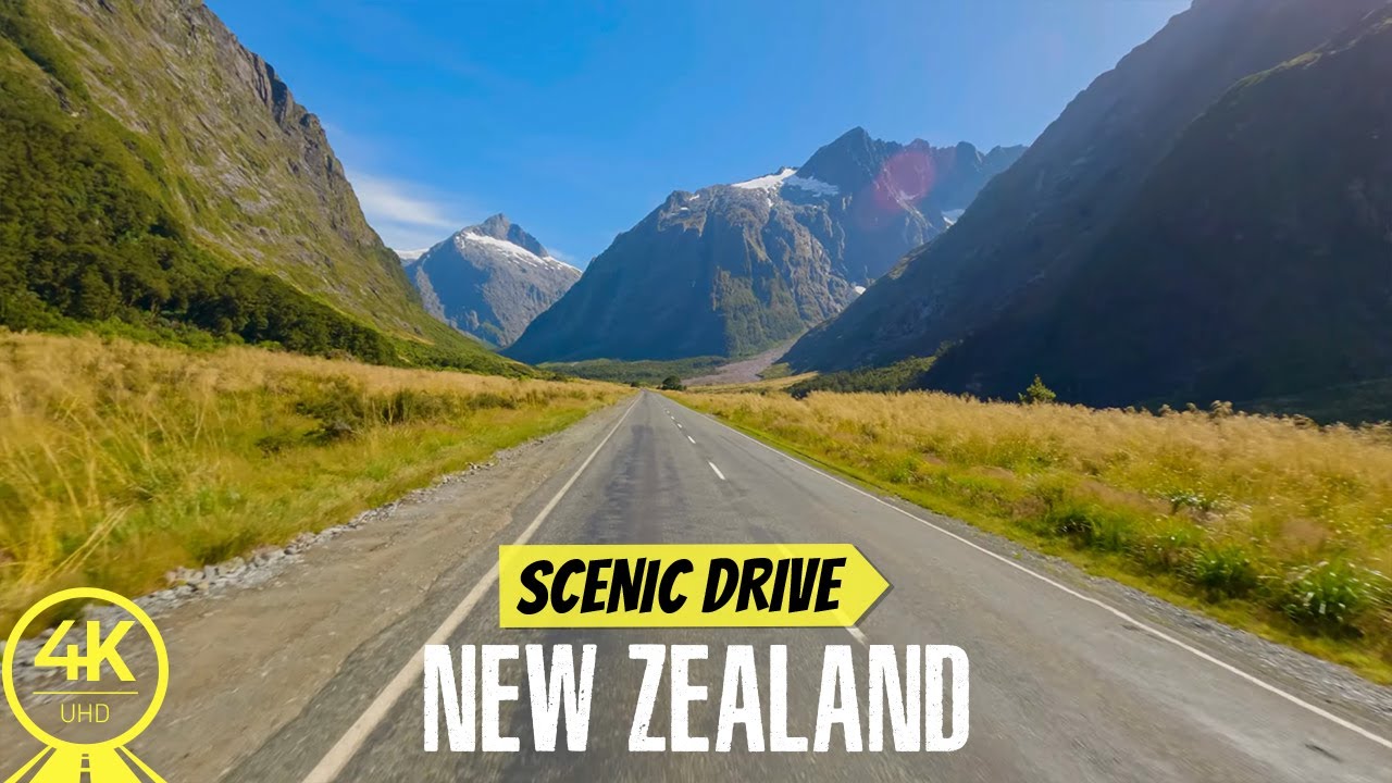 Road Trip across the Stunning Landscapes of New Zealand - 8K HDR Scenic Roads of Milford Sounds Area