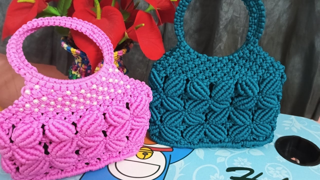 HOW TO MAKE MACRAME BAG STEP BY STEP TUTORIAL। ম্যাক্রাম ব্যাগ তৈরি নতুন ডিজাইন
