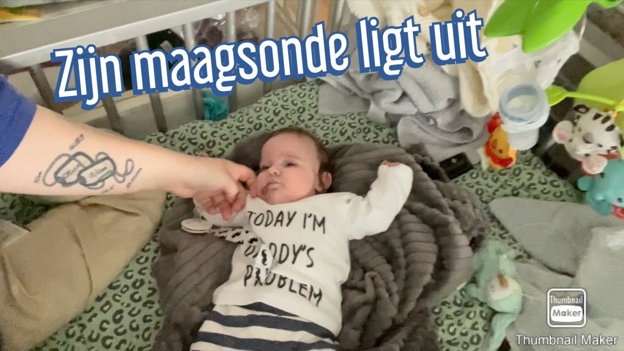 Hij heeft zijn maagsonde er uitgetrokken | vlog#4 | TIENER MOEDER