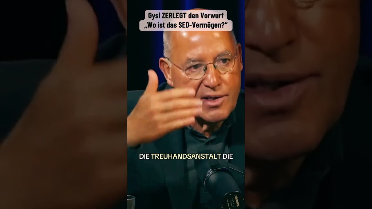 Gysi zerlegt den Vorwurf, dass die Linke irgendetwas mit dem SED-Verm&ouml;gen zu tun habe. #politik #ddr