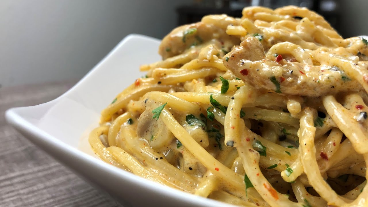 Alfredo Chicken Spaghetti Recipe | Homemade Italian Recipe | Restaurant Style