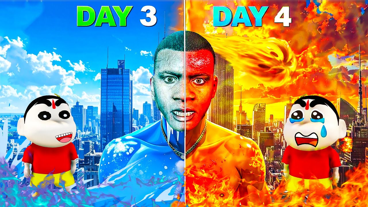 GTA V : 🌡️Hottest Day Ever🔥in Los Santos! |😱Franklin & Shinchan Find Weather Control 🚀