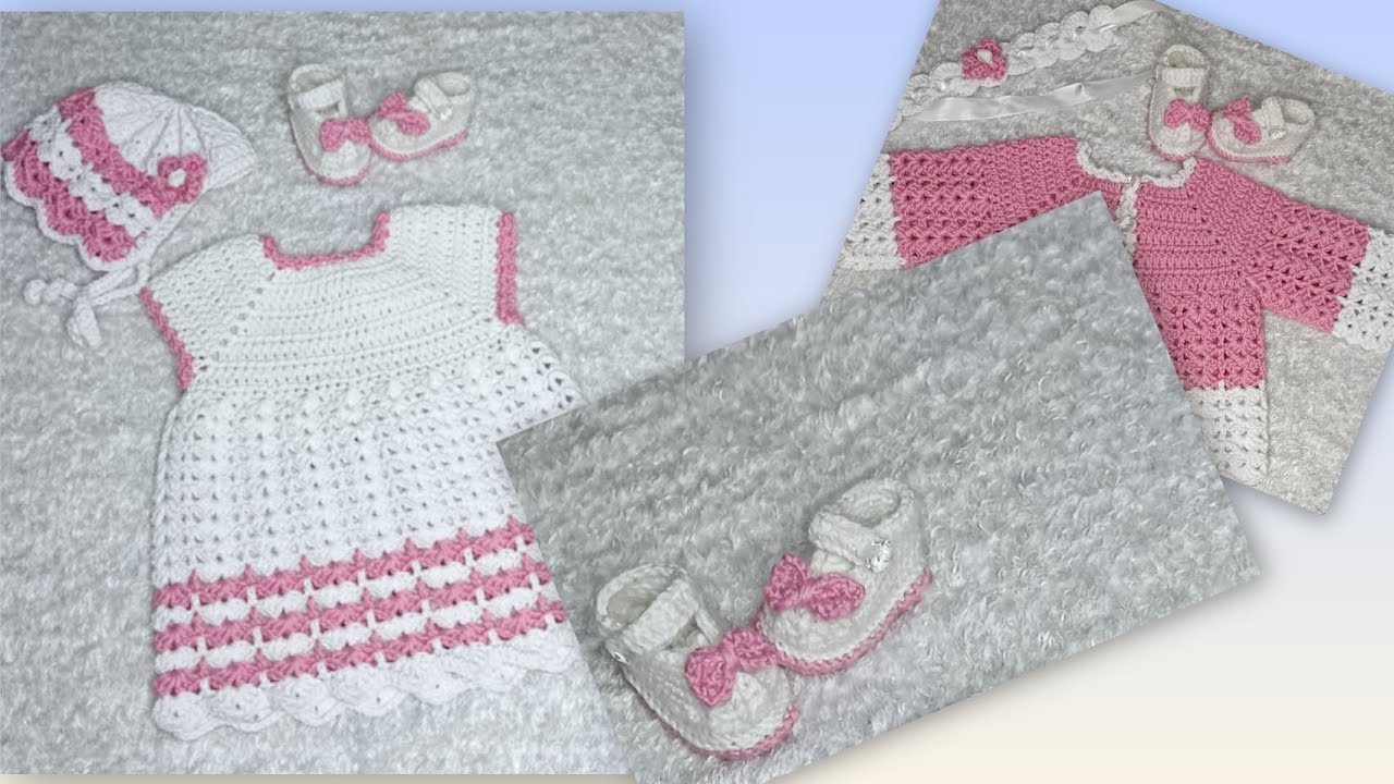 حذاء بيبي كروشيه شوز بيبي طقم مواليد لكلوك crochet baby shoes baby booties 